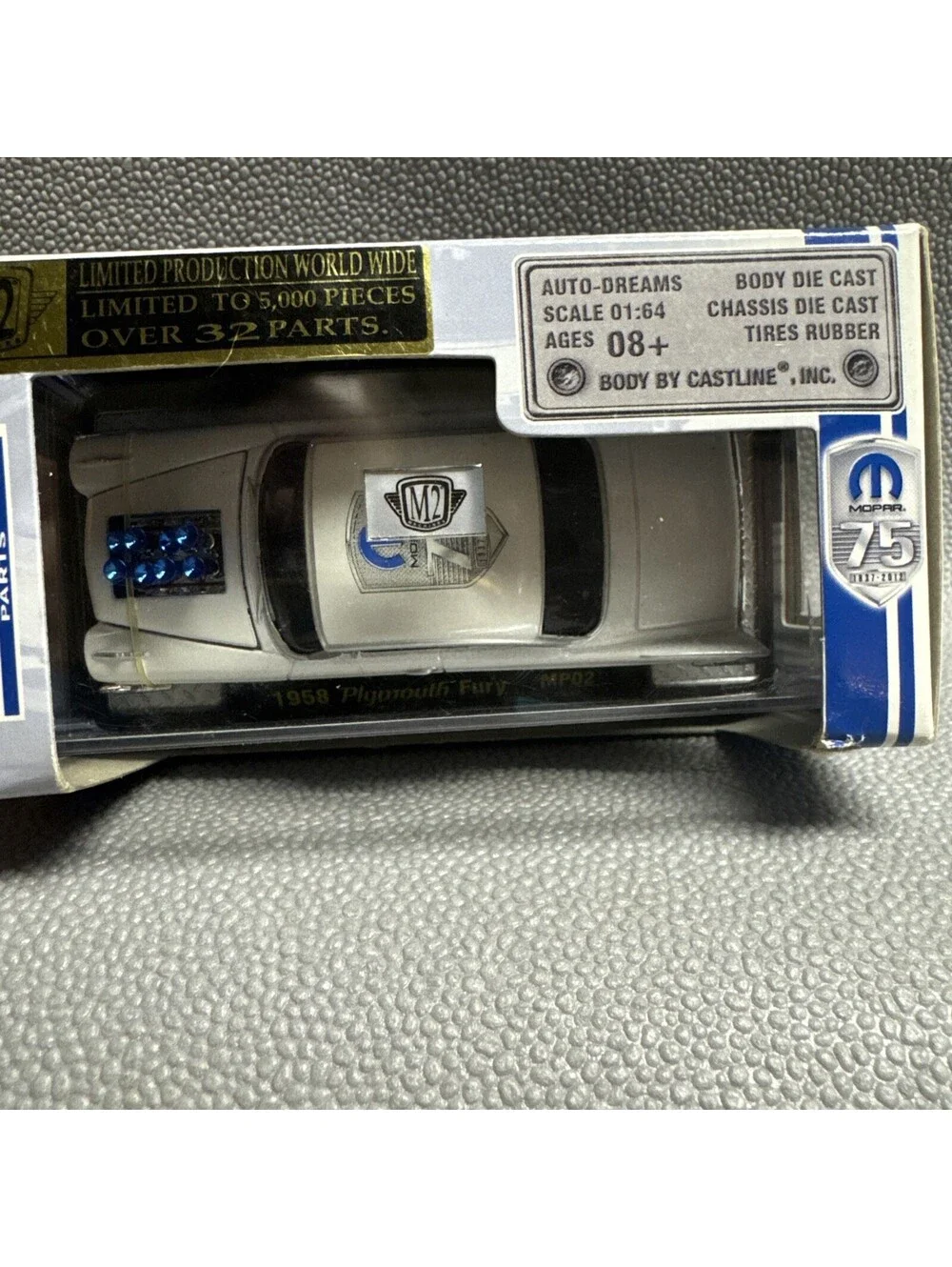 M2 Machines Auto-Dreams 1958 Plymouth Fury Mopar 1/64 Limited To 5,000 White